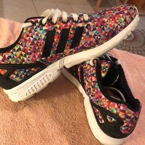 Adidas size 10 1/2 men’s ZX flux multicolor.